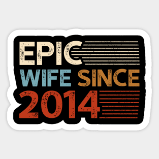 Epic Wife Since 2014 Sticker